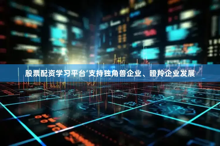 股票配资学习平台‘支持独角兽企业、瞪羚企业发展
